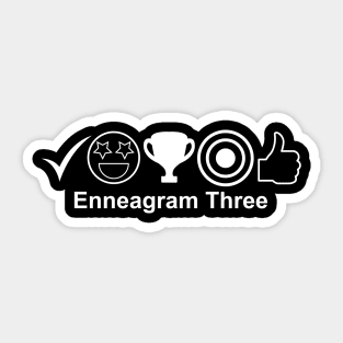 Enneagram 3 T-Shirt | Enneagram Type 3 | Achiever | Success Oriented | Enneagram Gifts | Unisex - Men & Women's Tee Sticker